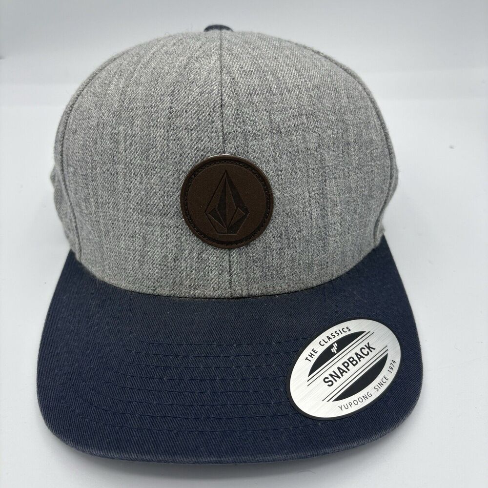 New Volcom Hat Cap Adult‎ One Size Gray Snapback Classic Acrylic Wool C3